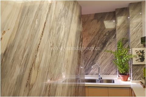 Blue palissandro marble interior decoration project