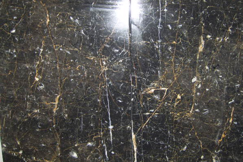 Gold line black marble