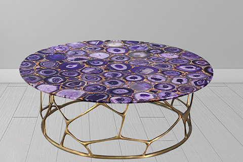 紫色半宝石餐桌