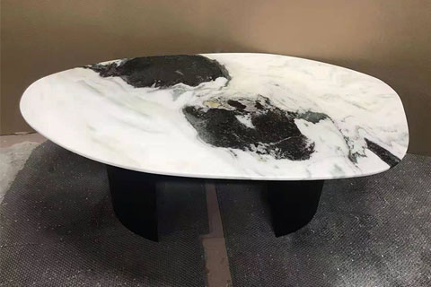 Panda White Marble Coffee Table