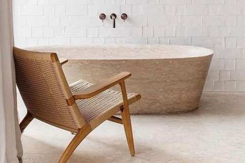 Travertine Bathtub