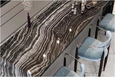 Forest black marble countertop