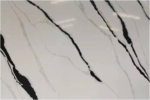 Artificial Panda White Quartz Stone Slab