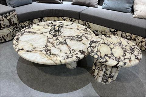 Calacatta pruple marble coffee table