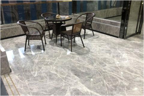 Hermes grey marble floor