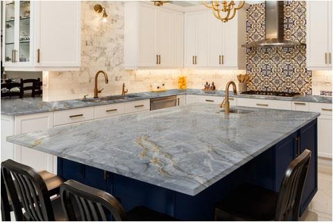 Fusion blue marble countertop