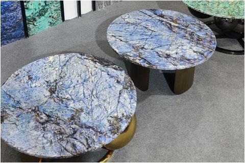 Dark blue granite table