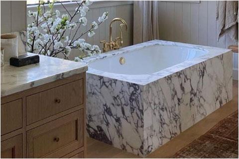 Calacatta pruple marble bathtub