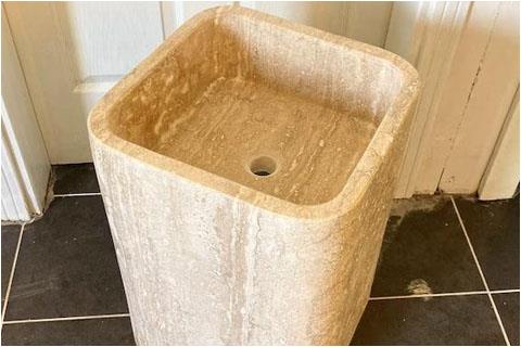 Travertine Pedestal Washbasin