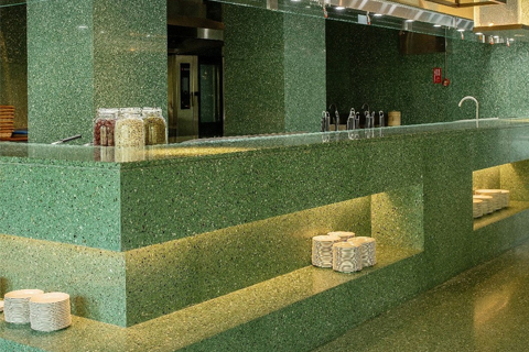 Green Terrazzo Restaurant Decoration