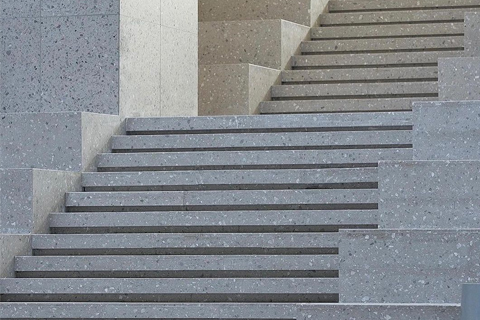 Gray Terrazzo Staircase Steps