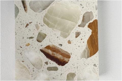 YD STONE Pearl White Terrazzo Tile