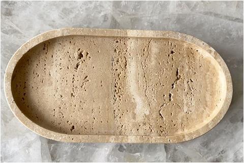 Travertine Light Luxury Jewelry Tray Serving Tray
