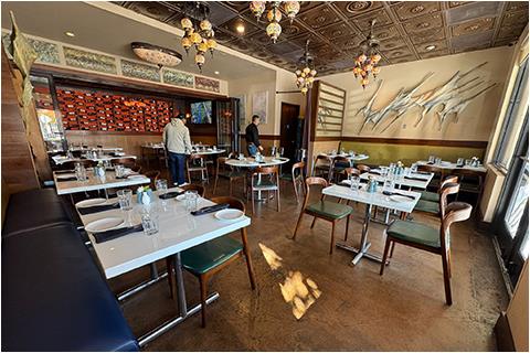 USA Pure White Nano Glass Stone Restaurant Tabletop Project