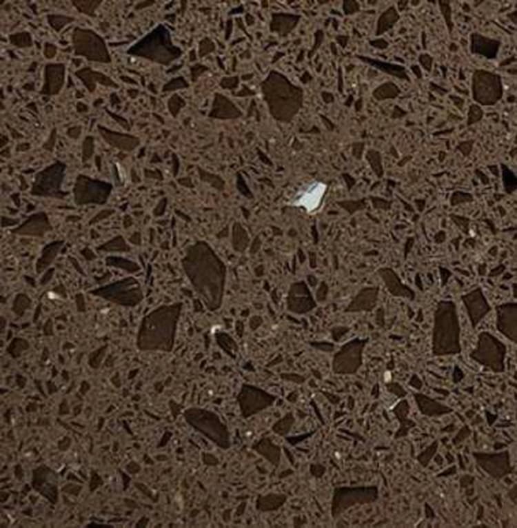 Brown Speckled Engineered Quartz Stone for Countertops