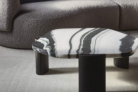 Panda White Marble Coffee Table