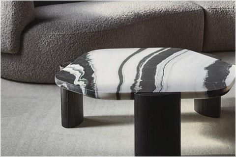 Panda White Marble Coffee Table