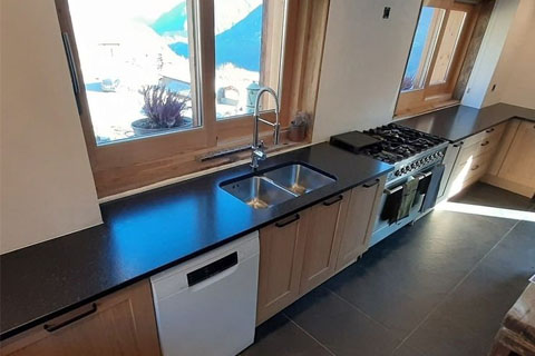 Angola black granite countertop