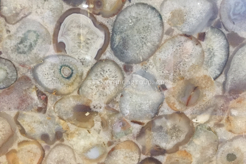 Precious white agate slabs
