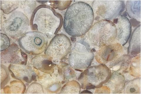 Precious white agate slabs